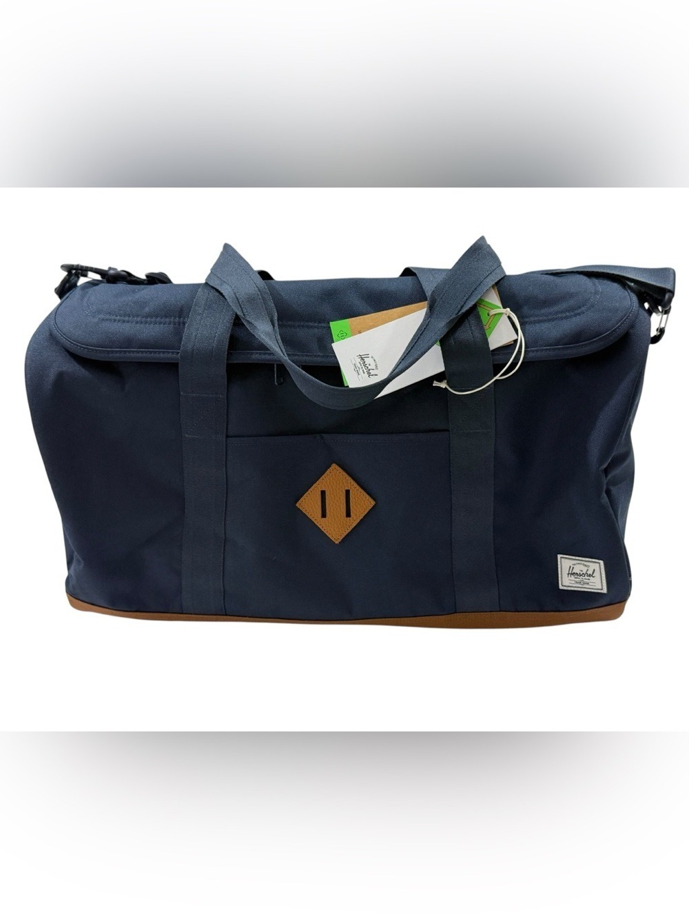 Herschel Supply Company Heritage Duffel Bag Navy Brown Travel Gym Weekender 37L